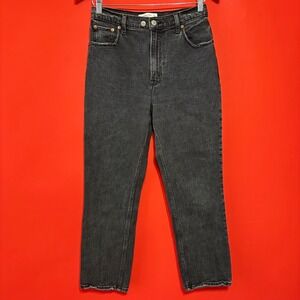 Abercrombie & Fitch Womens‎ Ankle Straight Ultra High Rise Jeans Black Wash 27
